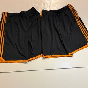 Boys Adidas gray and orange basketball shorts sz kids xl 18